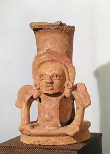 座像の形をした香炉、前古典期（陶器）